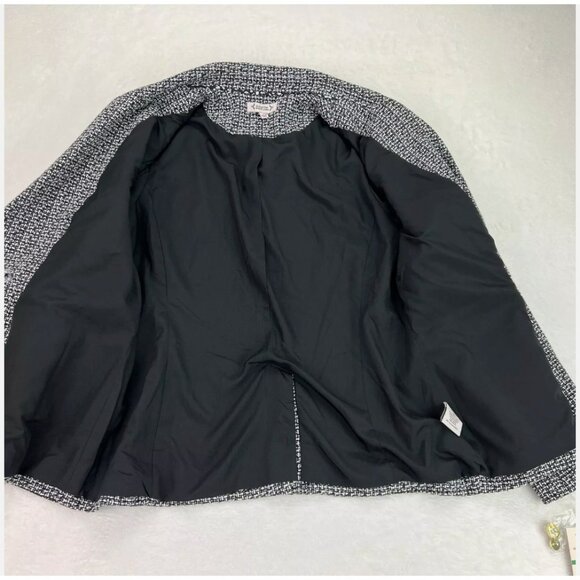 Nanette‎ Lepore NWT Tweed Blazer Jacket Double Breasted Pearl Office Work Career - Picture 10 of 16